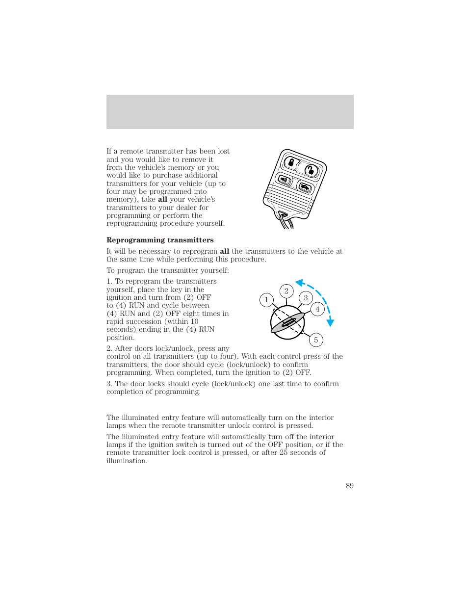 Locks and security | FORD 2002 Thunderbird v.1 User Manual | Page 89 / 248