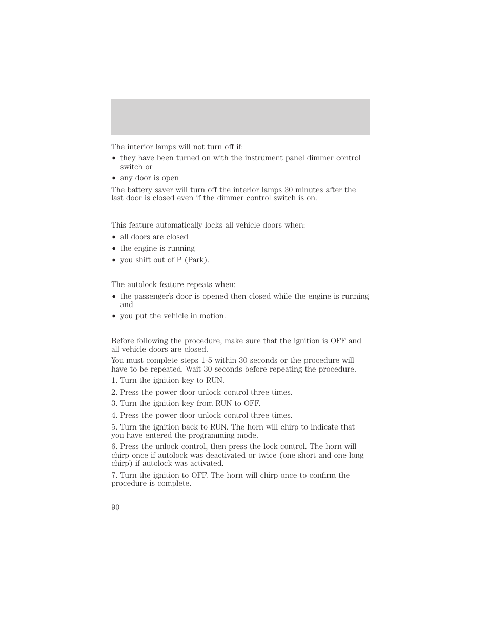 Locks and security | FORD 2002 Thunderbird v.1 User Manual | Page 90 / 248