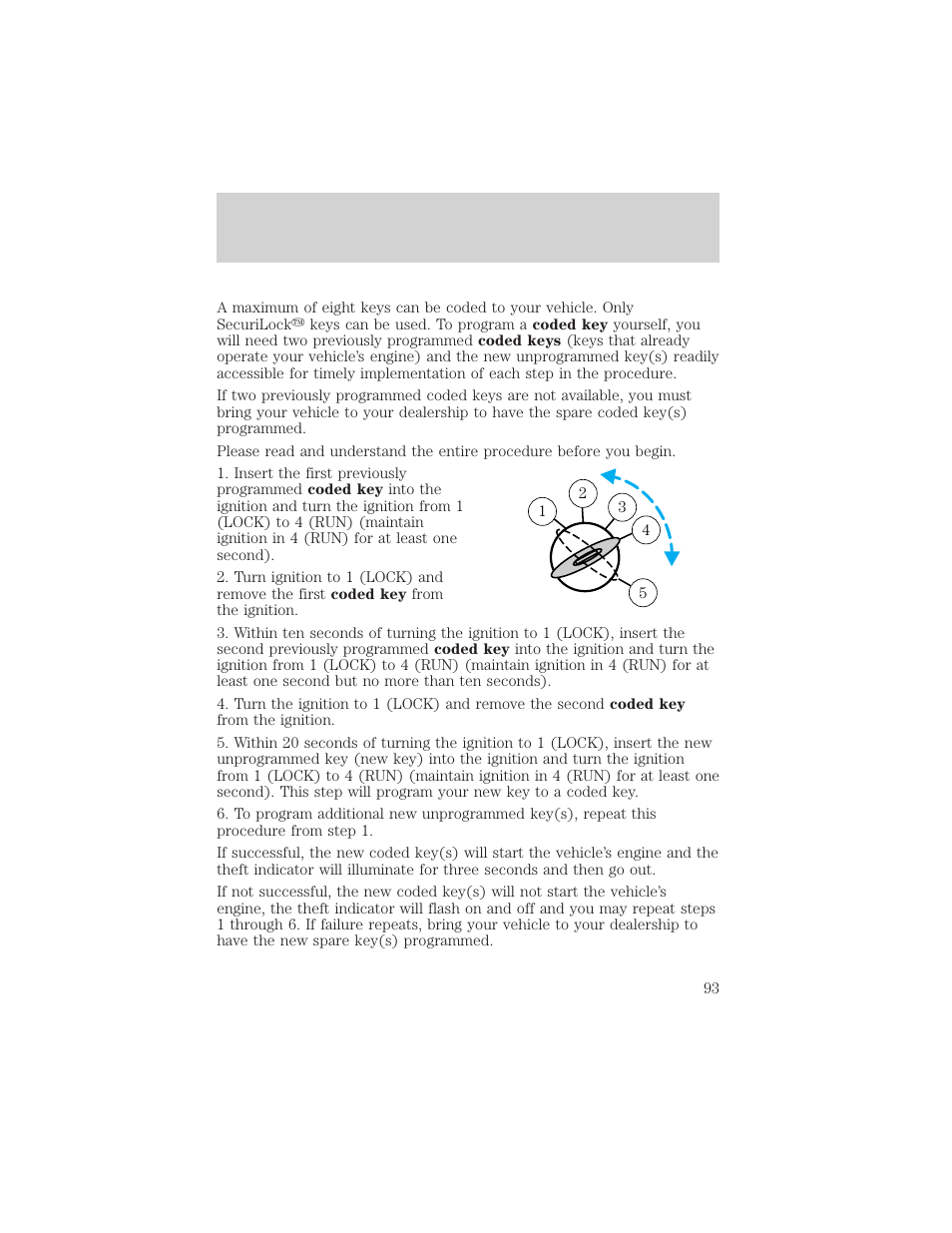 Locks and security | FORD 2002 Thunderbird v.1 User Manual | Page 93 / 248