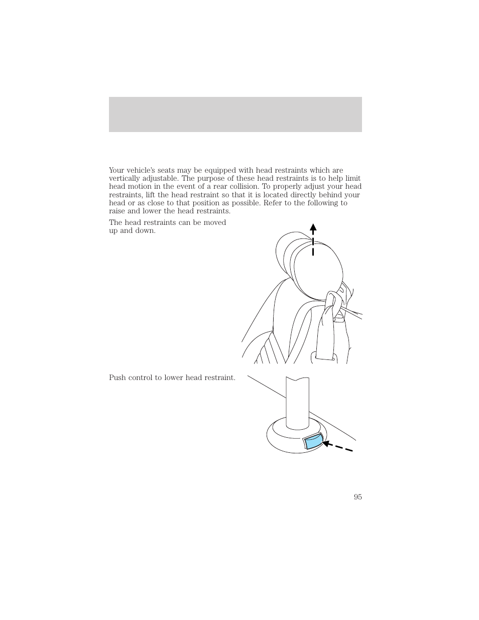 Seating and safety restraints | FORD 2002 Thunderbird v.1 User Manual | Page 95 / 248