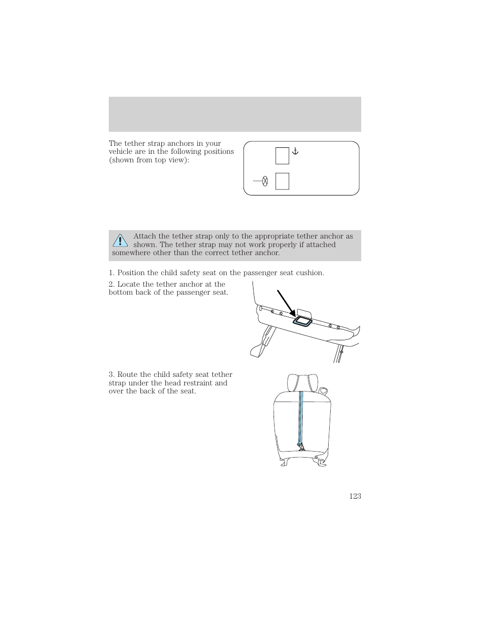 Seating and safety restraints | FORD 2002 Thunderbird v.2 User Manual | Page 123 / 232