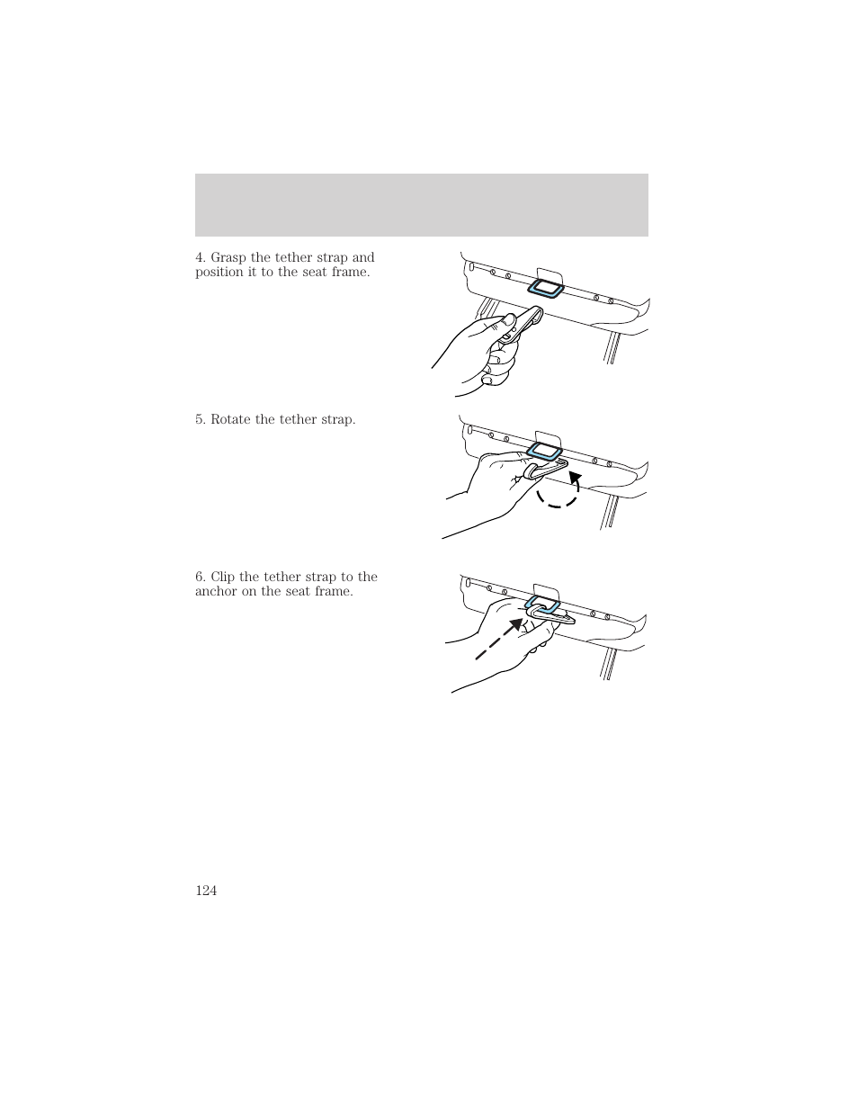 Seating and safety restraints | FORD 2002 Thunderbird v.2 User Manual | Page 124 / 232