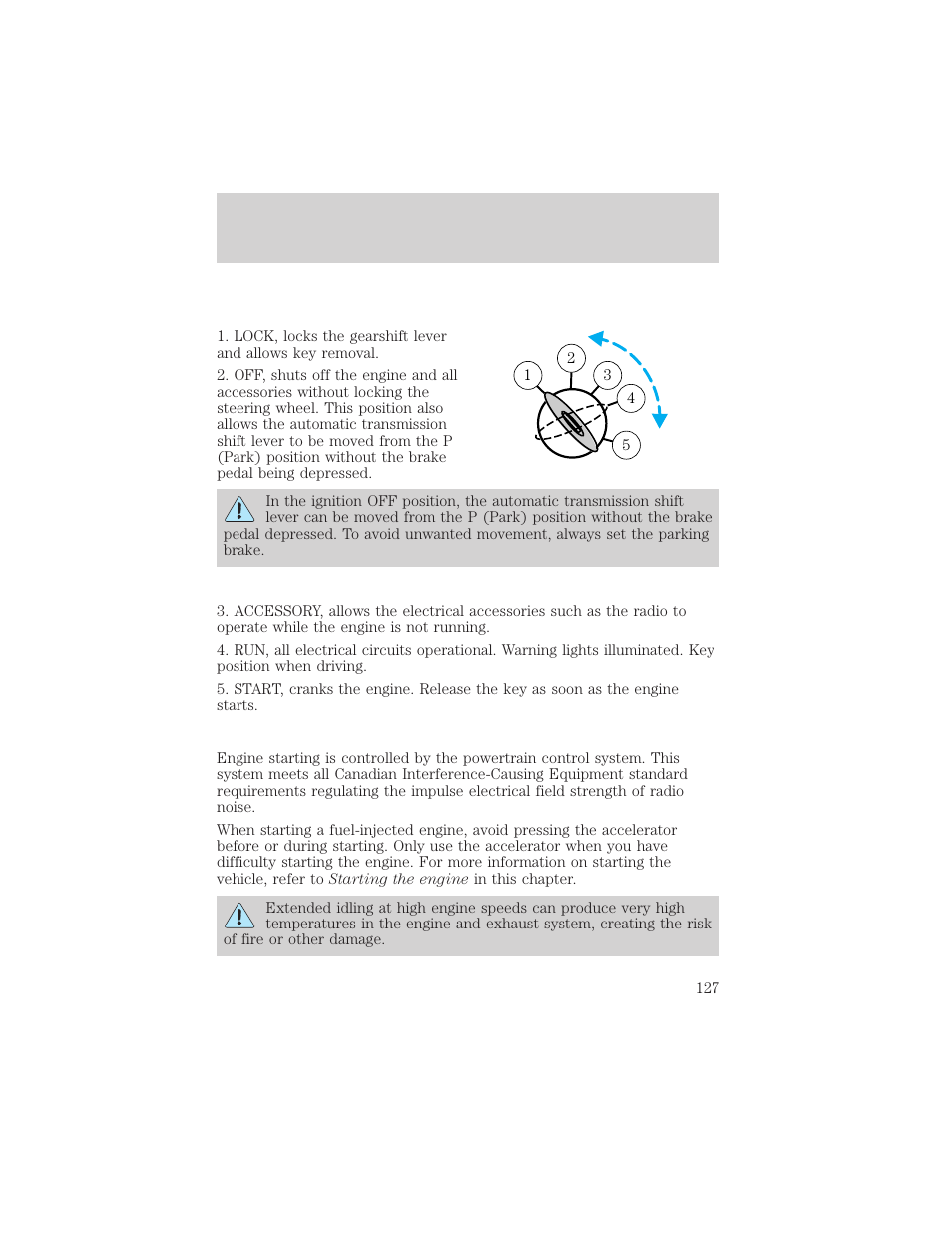 Driving | FORD 2002 Thunderbird v.2 User Manual | Page 127 / 232