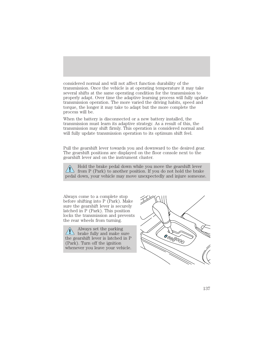Driving | FORD 2002 Thunderbird v.2 User Manual | Page 137 / 232