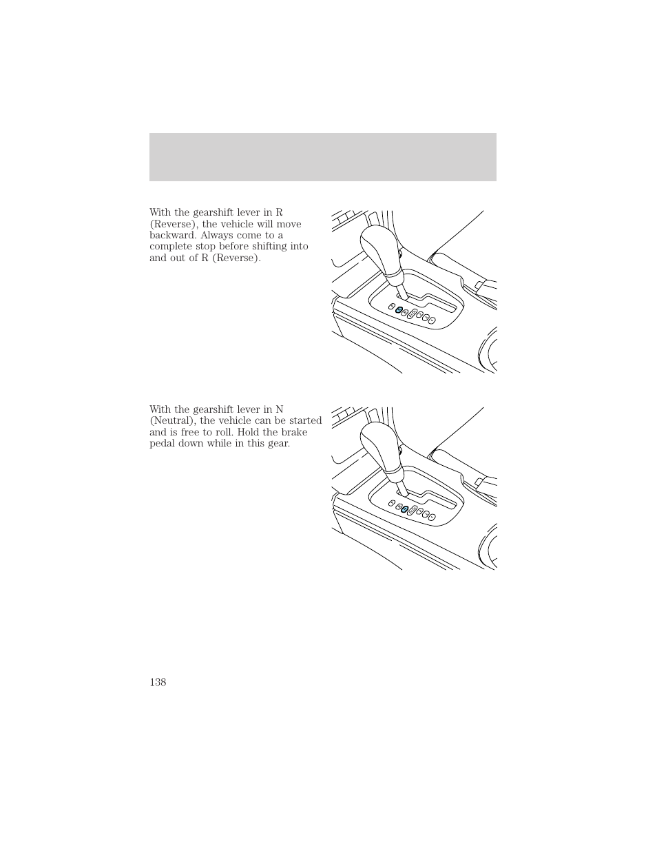 Driving | FORD 2002 Thunderbird v.2 User Manual | Page 138 / 232