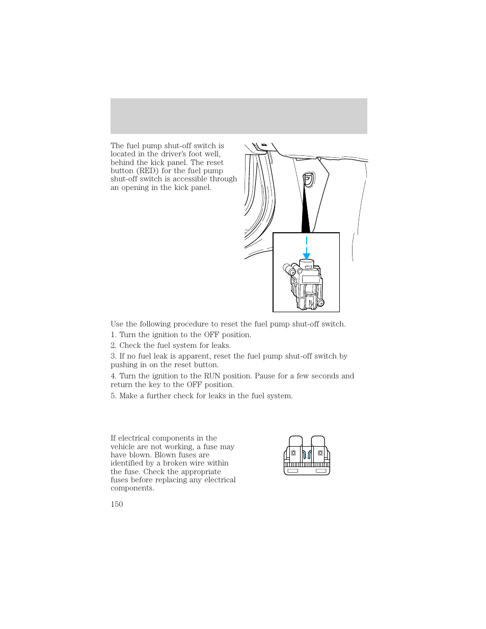 Roadside emergencies | FORD 2002 Thunderbird v.2 User Manual | Page 150 / 232