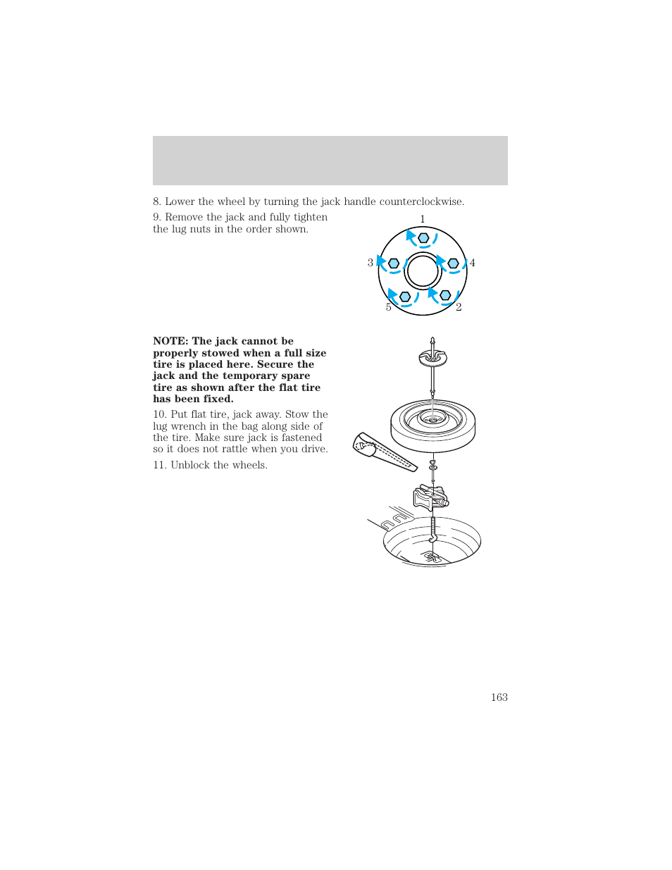 Roadside emergencies | FORD 2002 Thunderbird v.2 User Manual | Page 163 / 232