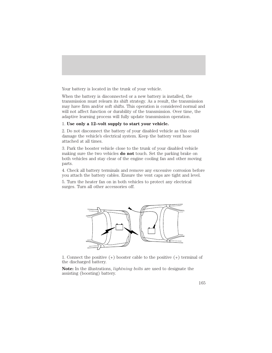 Roadside emergencies | FORD 2002 Thunderbird v.2 User Manual | Page 165 / 232
