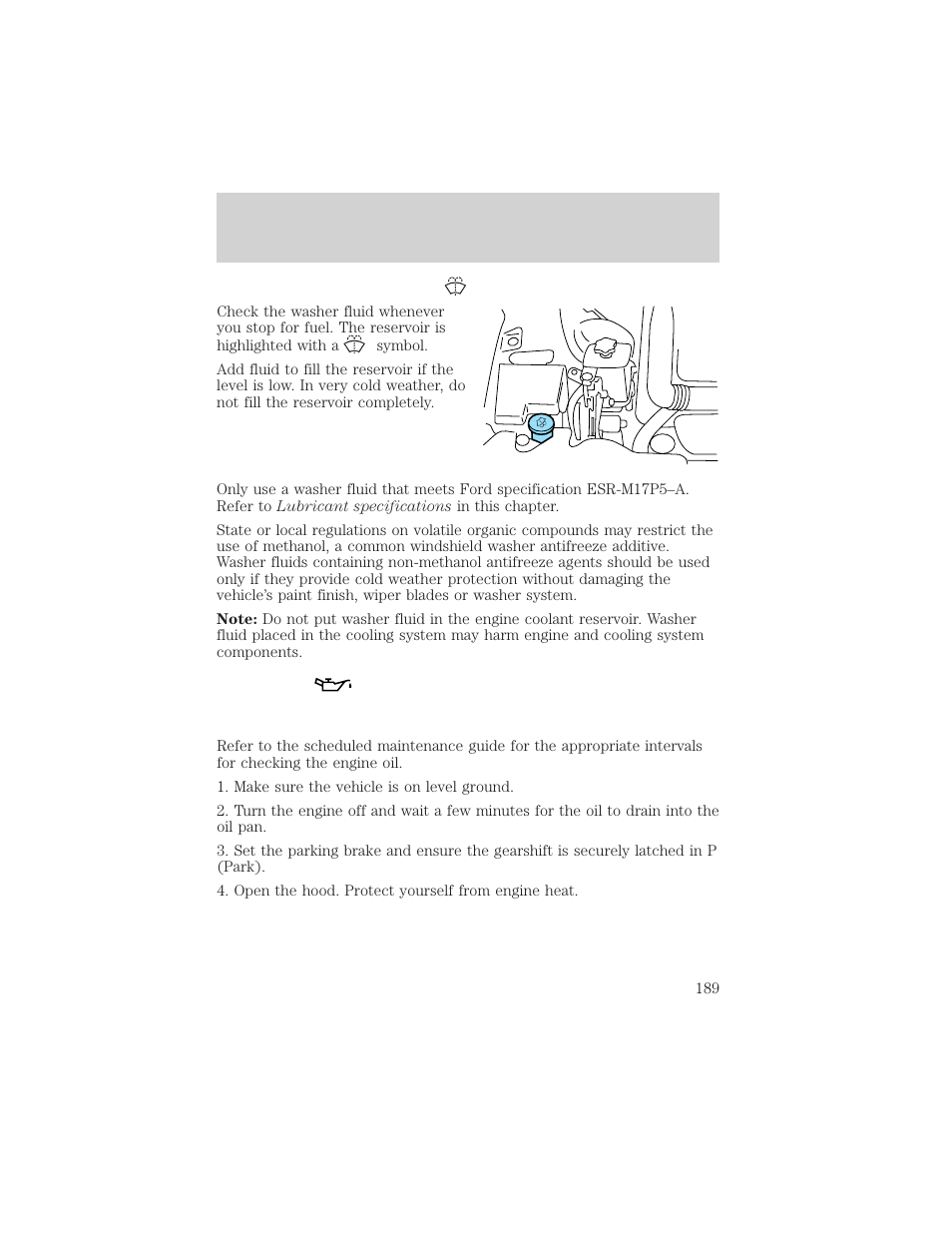 Maintenance and specifications | FORD 2002 Thunderbird v.2 User Manual | Page 189 / 232