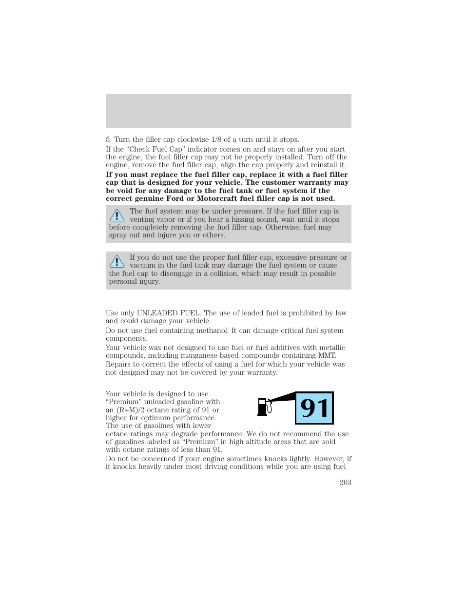 FORD 2002 Thunderbird v.2 User Manual | Page 203 / 232