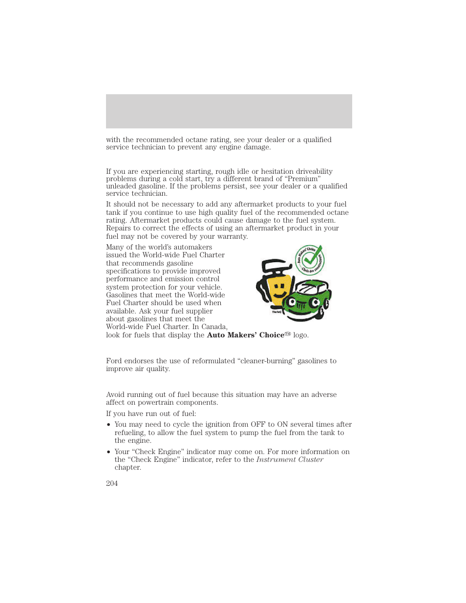 Maintenance and specifications | FORD 2002 Thunderbird v.2 User Manual | Page 204 / 232
