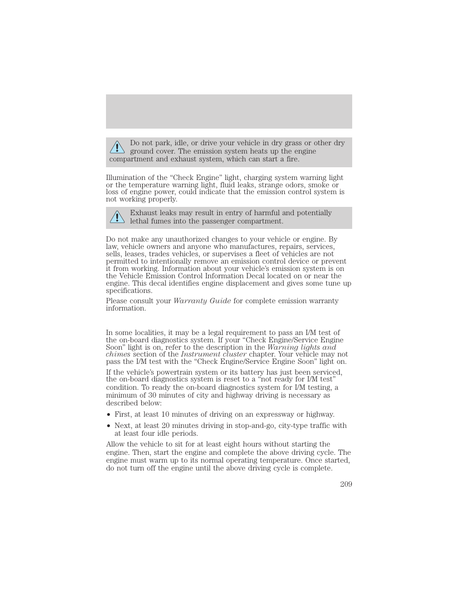 Maintenance and specifications | FORD 2002 Thunderbird v.2 User Manual | Page 209 / 232