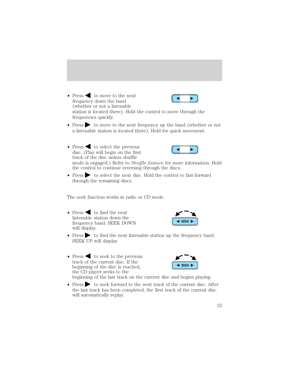 Entertainment systems | FORD 2002 Thunderbird v.2 User Manual | Page 21 / 232