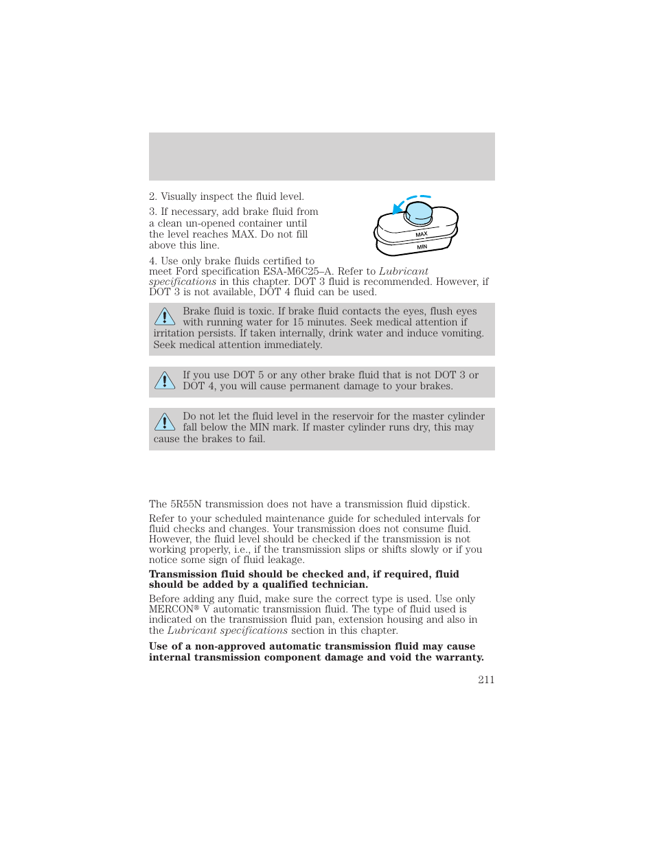Maintenance and specifications | FORD 2002 Thunderbird v.2 User Manual | Page 211 / 232