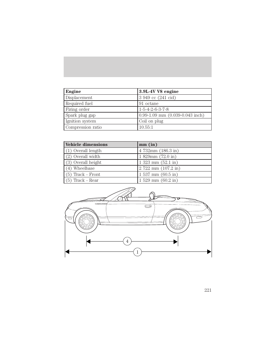 Maintenance and specifications | FORD 2002 Thunderbird v.2 User Manual | Page 221 / 232