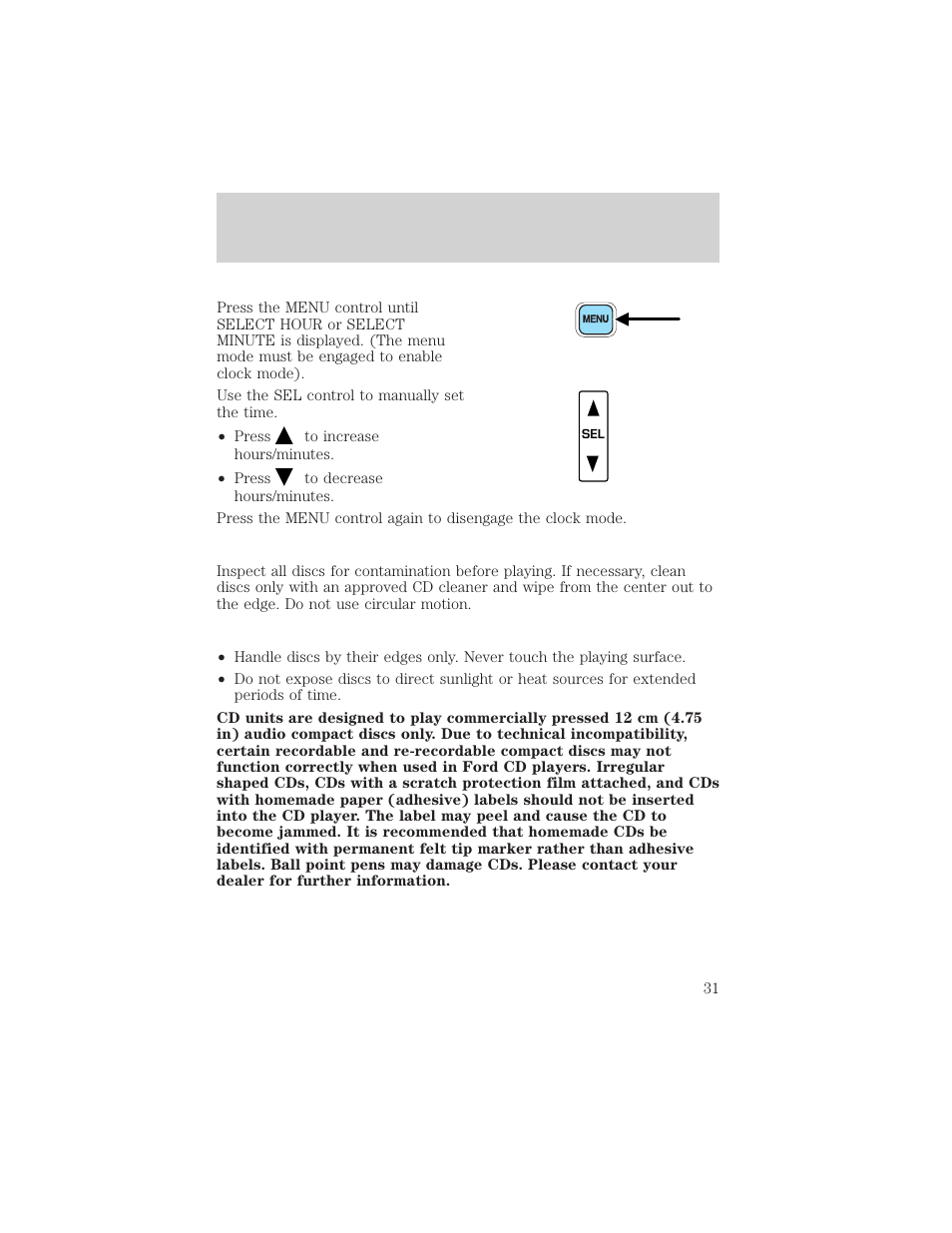 Entertainment systems | FORD 2002 Thunderbird v.2 User Manual | Page 31 / 232