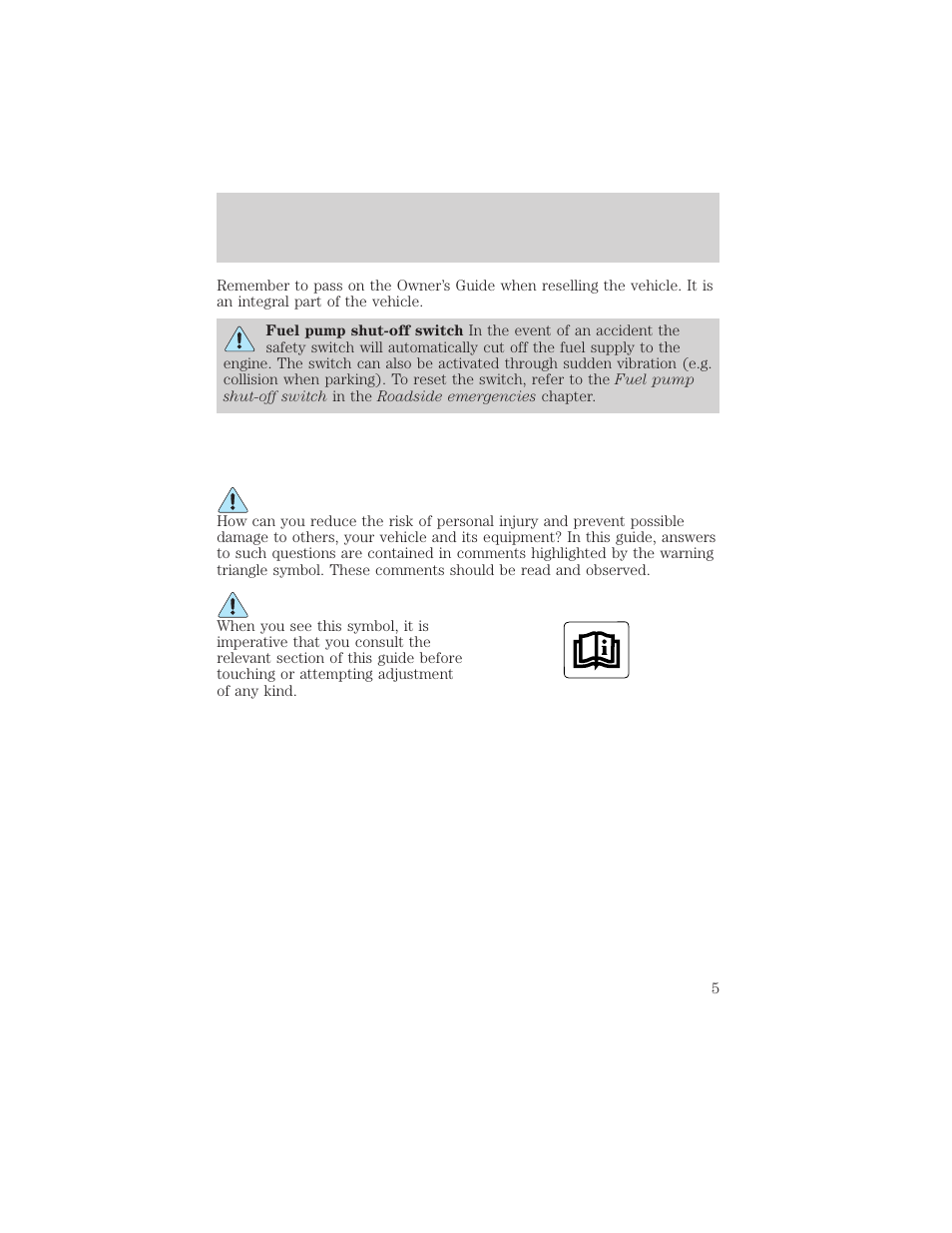 Introduction | FORD 2002 Thunderbird v.2 User Manual | Page 5 / 232
