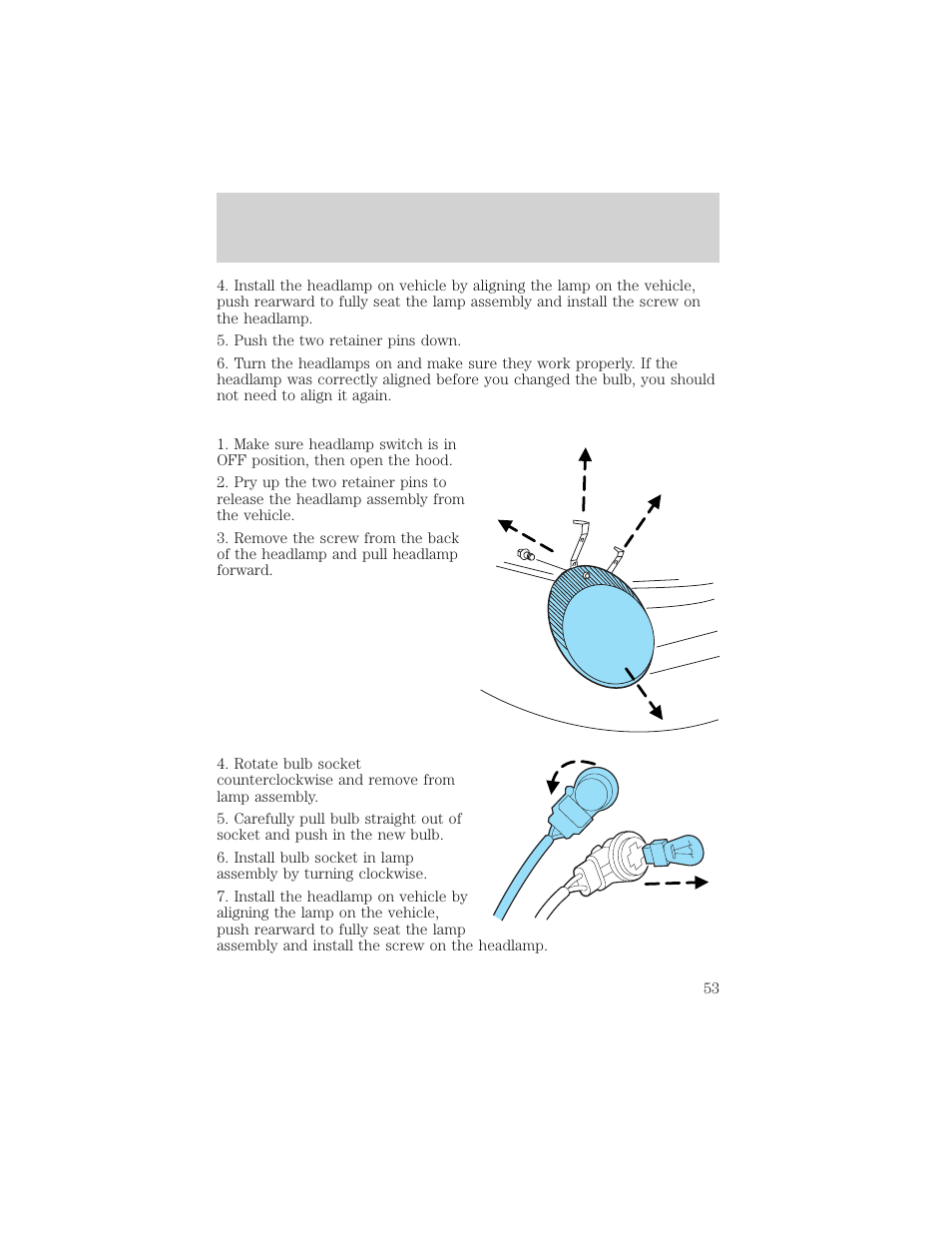 Lights | FORD 2002 Thunderbird v.2 User Manual | Page 53 / 232