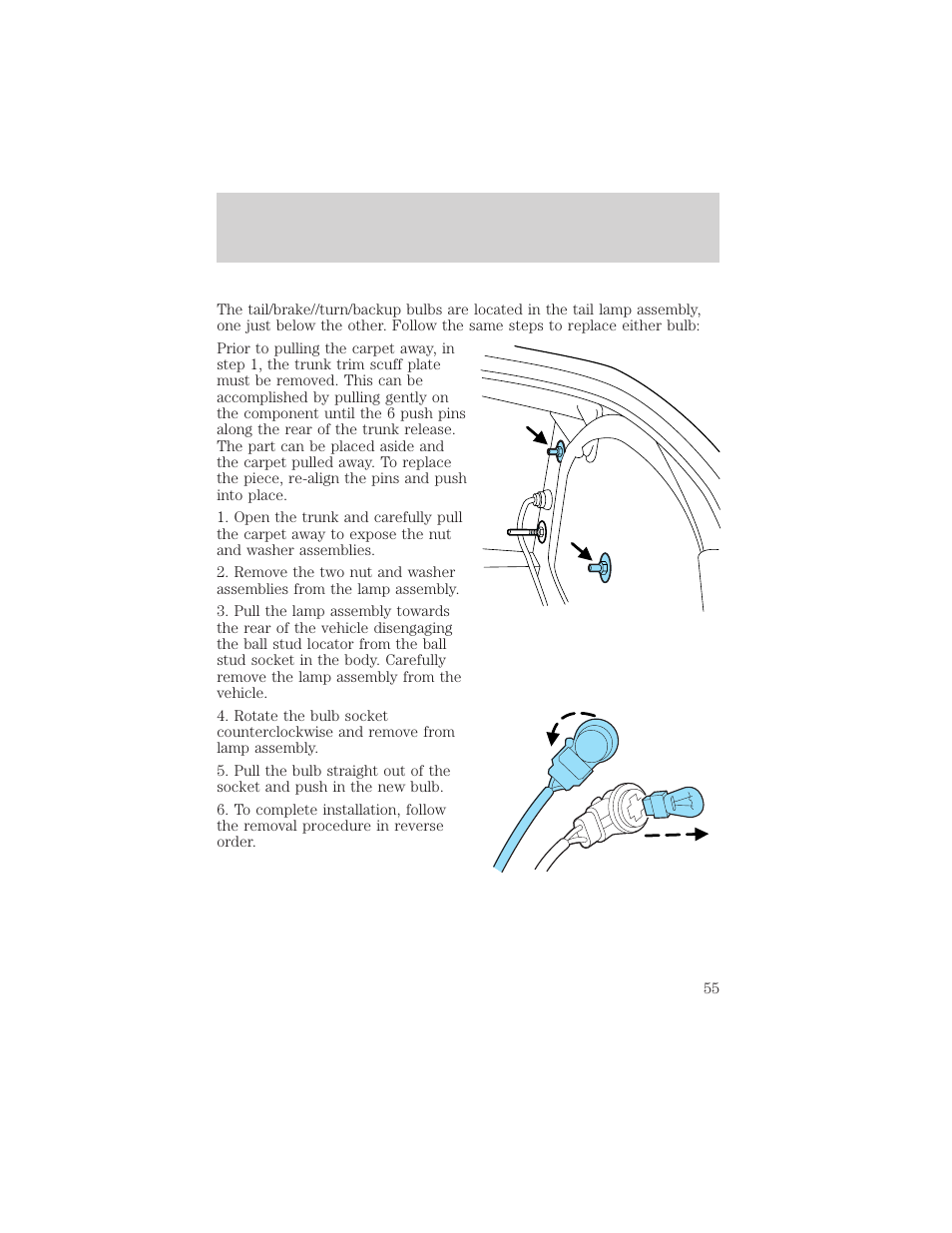 Lights | FORD 2002 Thunderbird v.2 User Manual | Page 55 / 232