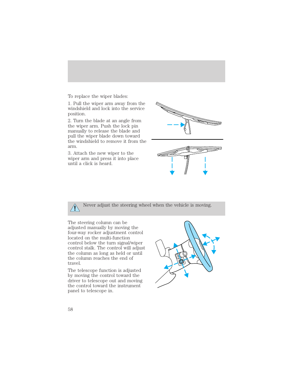 Driver controls | FORD 2002 Thunderbird v.2 User Manual | Page 58 / 232