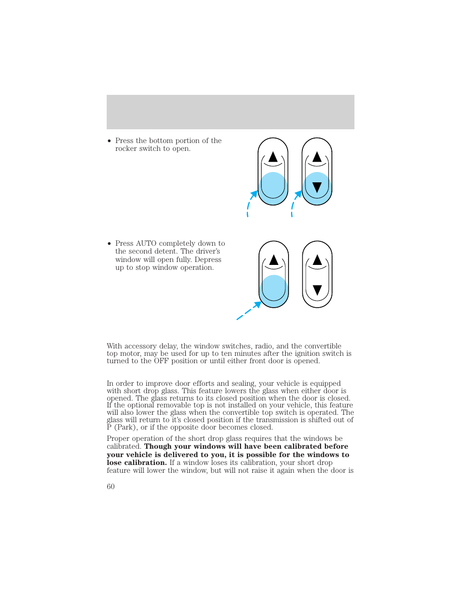 Driver controls | FORD 2002 Thunderbird v.2 User Manual | Page 60 / 232