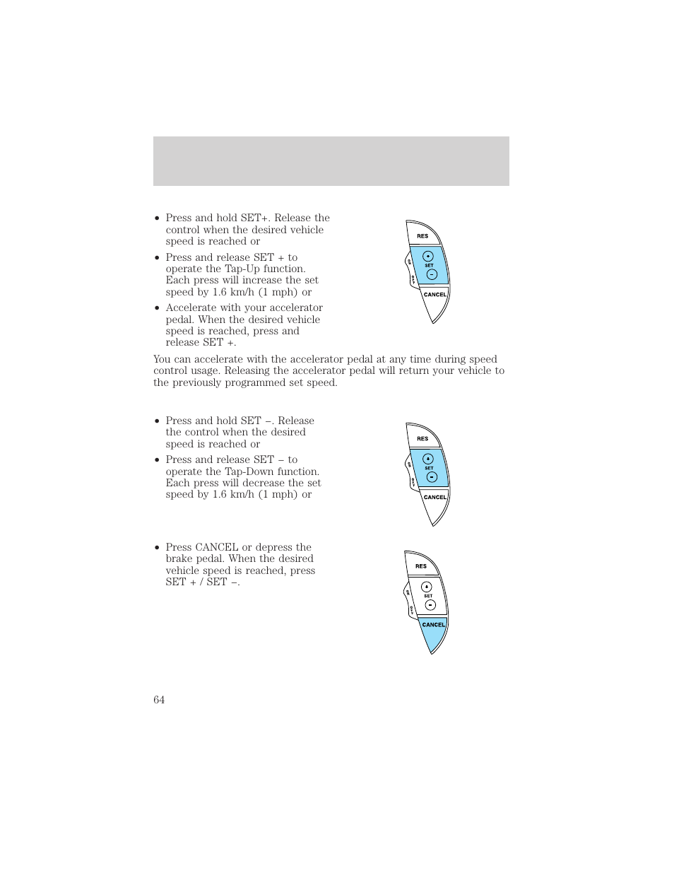 Driver controls | FORD 2002 Thunderbird v.2 User Manual | Page 64 / 232