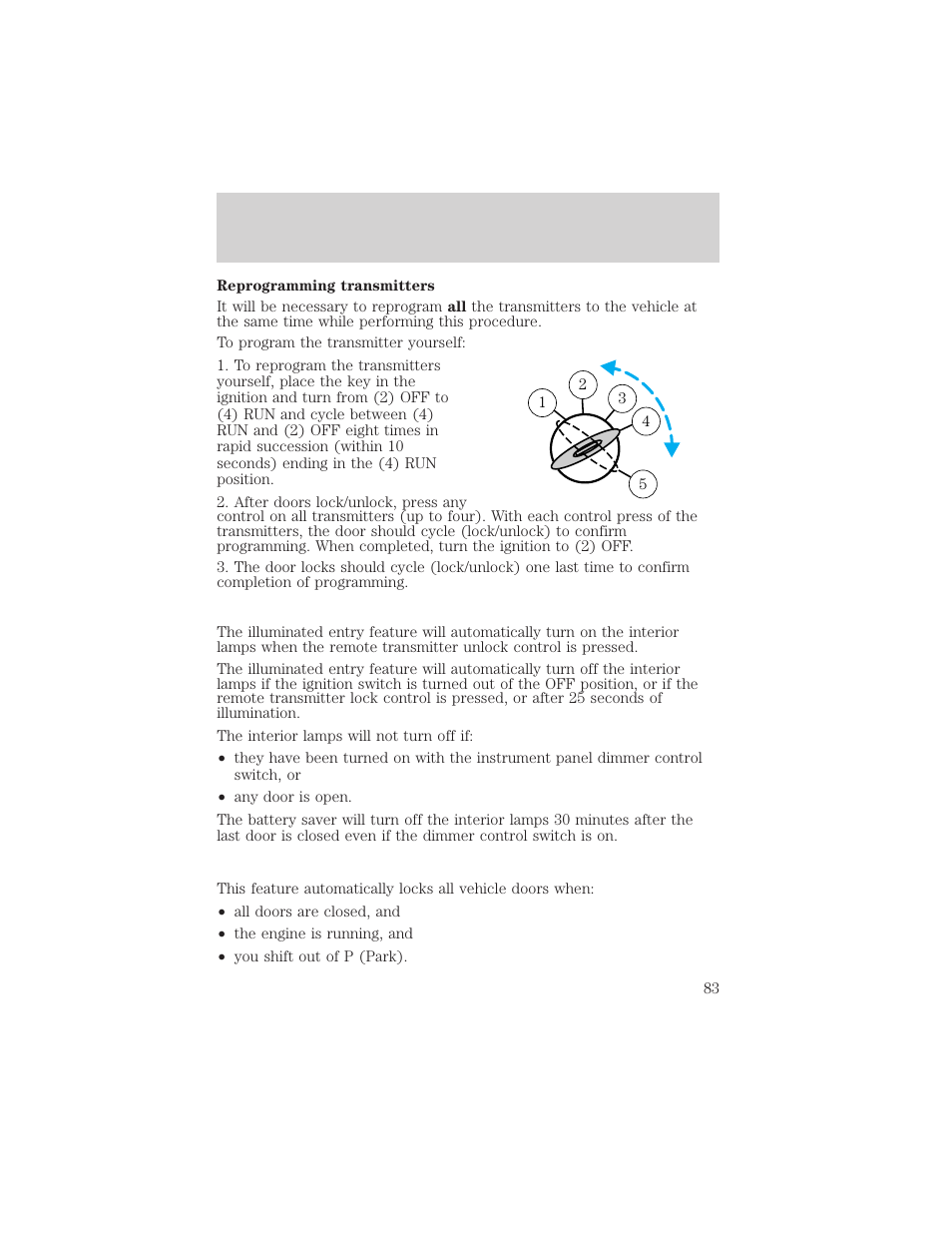 Locks and security | FORD 2002 Thunderbird v.2 User Manual | Page 83 / 232