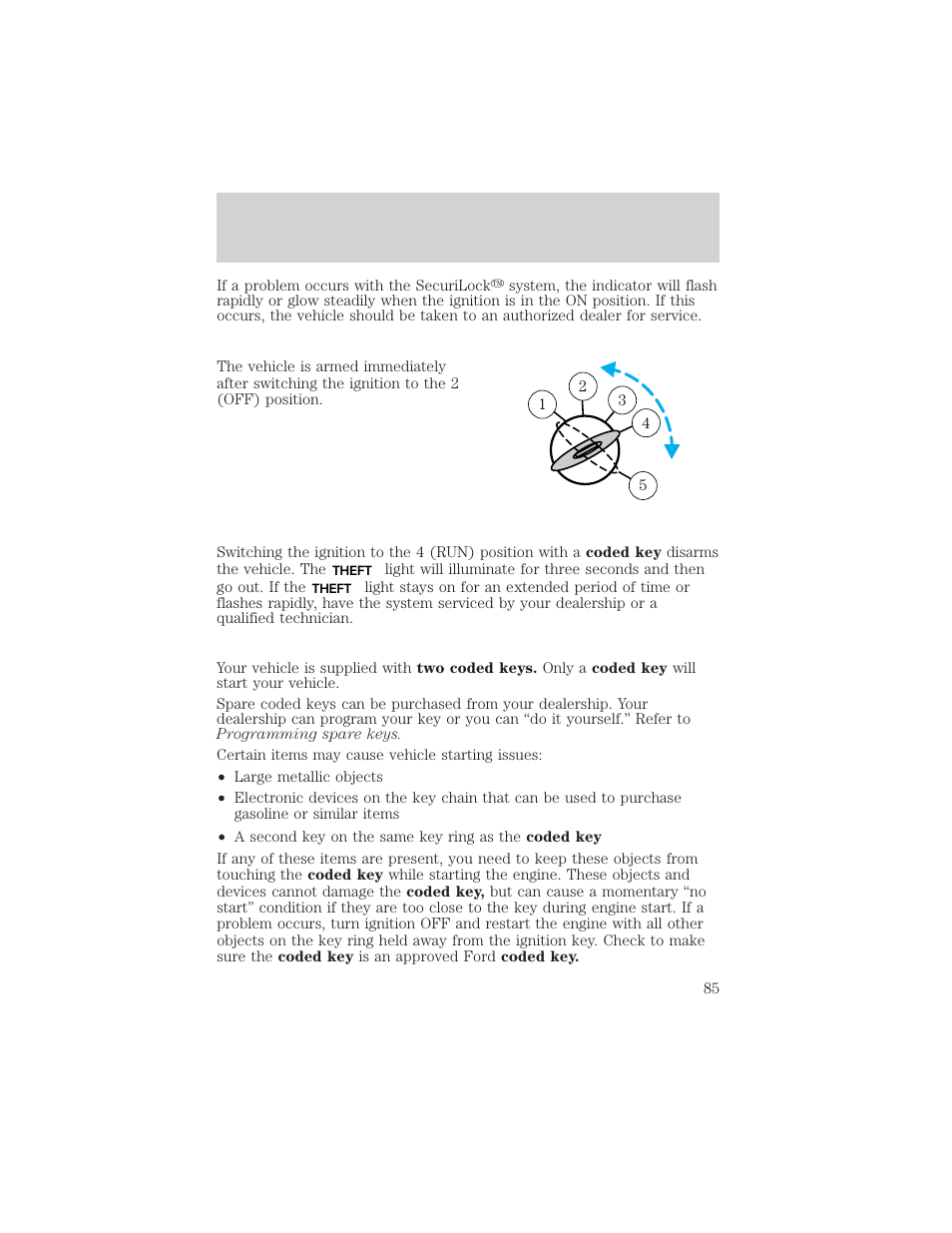 Locks and security | FORD 2002 Thunderbird v.2 User Manual | Page 85 / 232