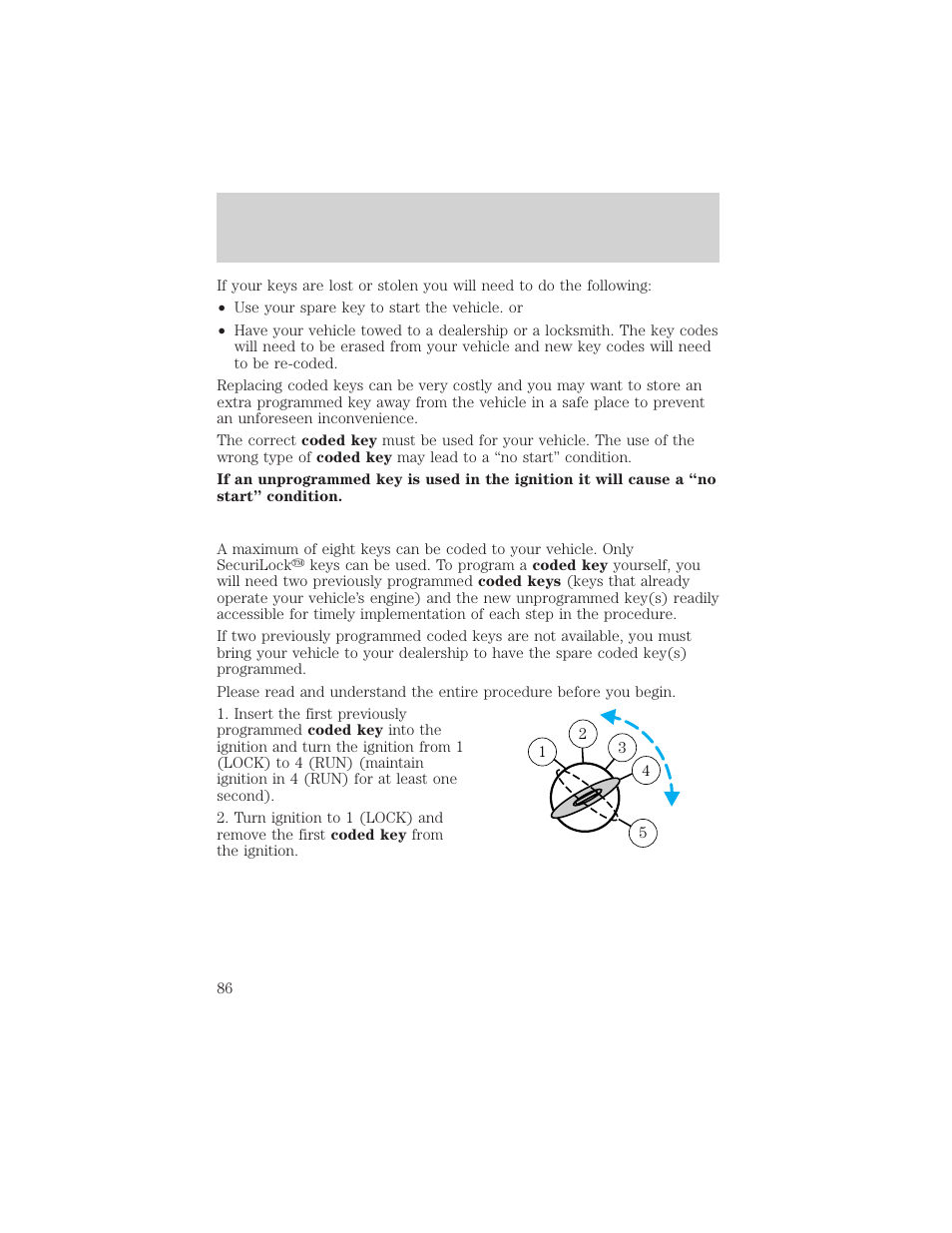 Locks and security | FORD 2002 Thunderbird v.2 User Manual | Page 86 / 232