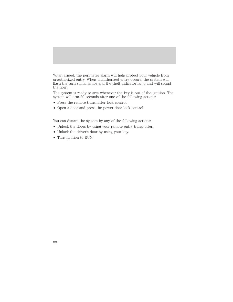 Locks and security | FORD 2002 Thunderbird v.2 User Manual | Page 88 / 232