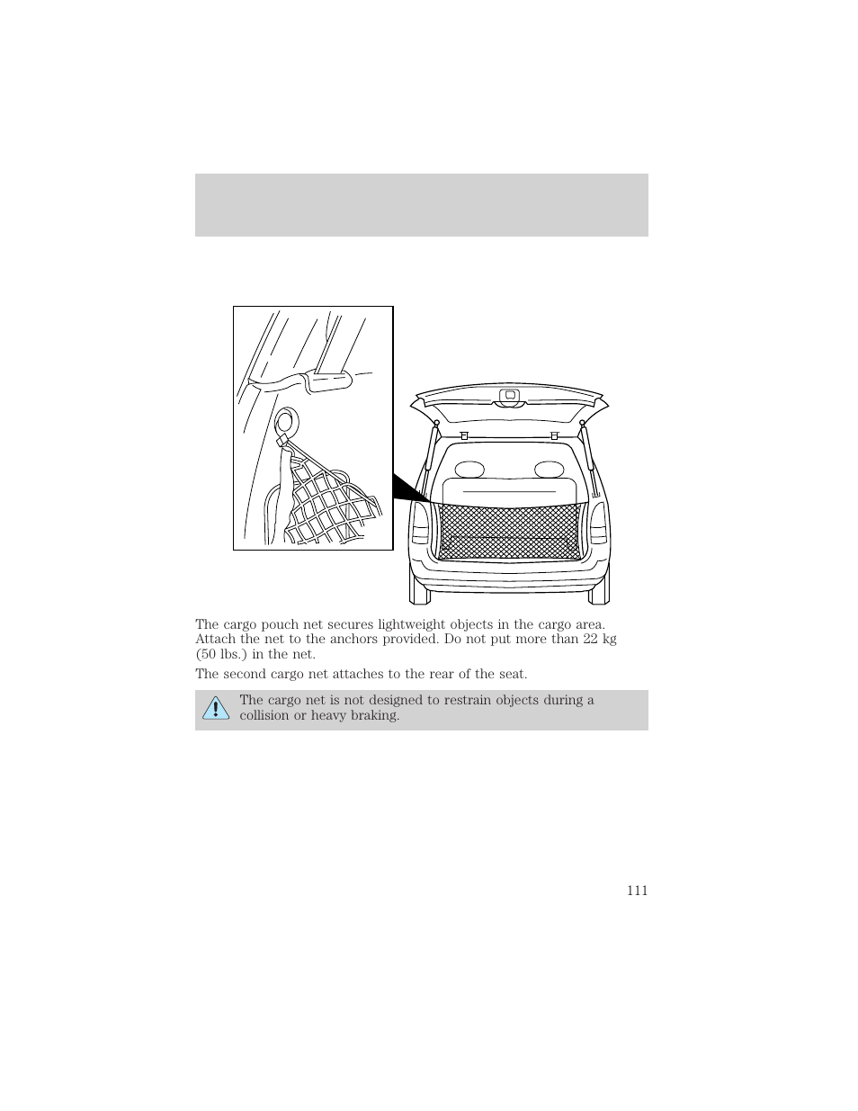 Driver controls | FORD 2002 Windstar v.1 User Manual | Page 111 / 296