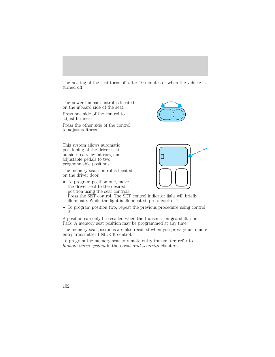 Seating and safety restraints | FORD 2002 Windstar v.1 User Manual | Page 132 / 296