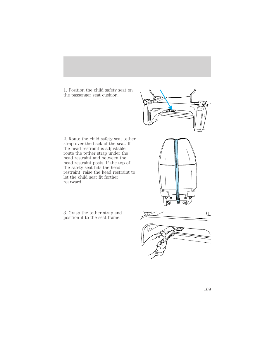 Seating and safety restraints | FORD 2002 Windstar v.1 User Manual | Page 169 / 296