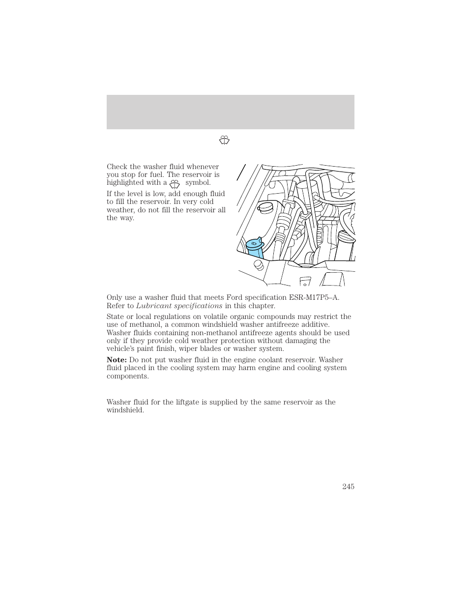 Maintenance and specifications | FORD 2002 Windstar v.1 User Manual | Page 245 / 296