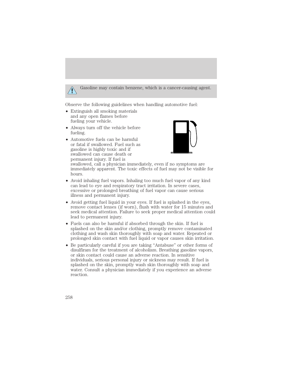 Maintenance and specifications | FORD 2002 Windstar v.1 User Manual | Page 258 / 296