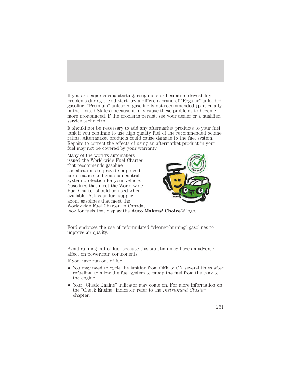 Maintenance and specifications | FORD 2002 Windstar v.1 User Manual | Page 261 / 296