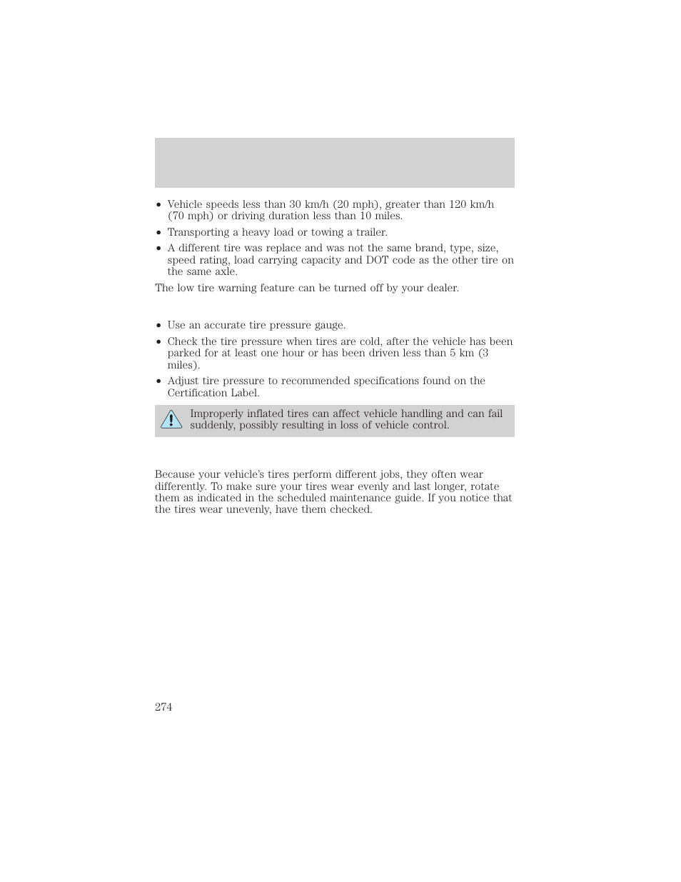 Maintenance and specifications | FORD 2002 Windstar v.1 User Manual | Page 274 / 296