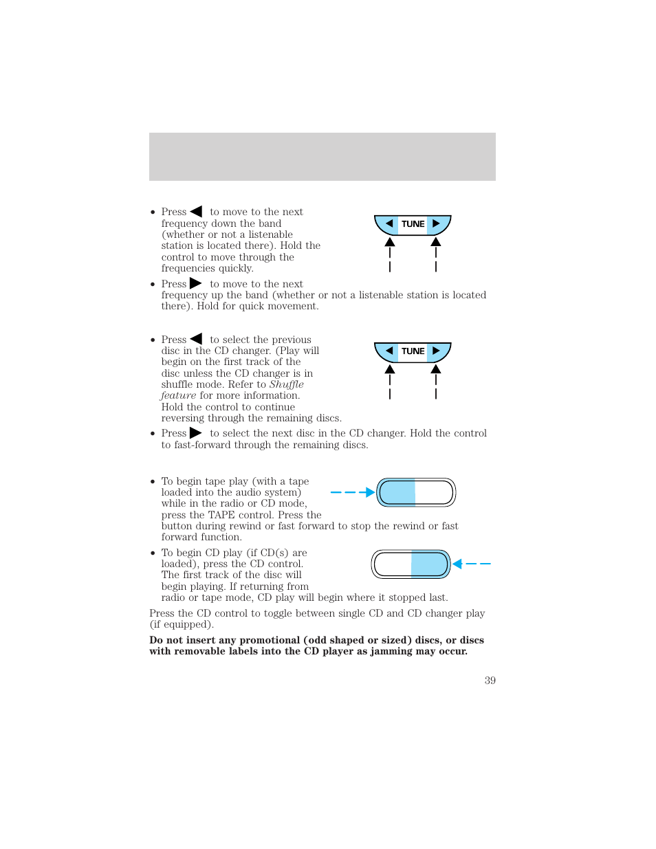 Entertainment systems | FORD 2002 Windstar v.1 User Manual | Page 39 / 296