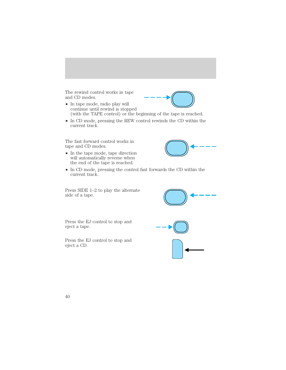 Entertainment systems | FORD 2002 Windstar v.1 User Manual | Page 40 / 296