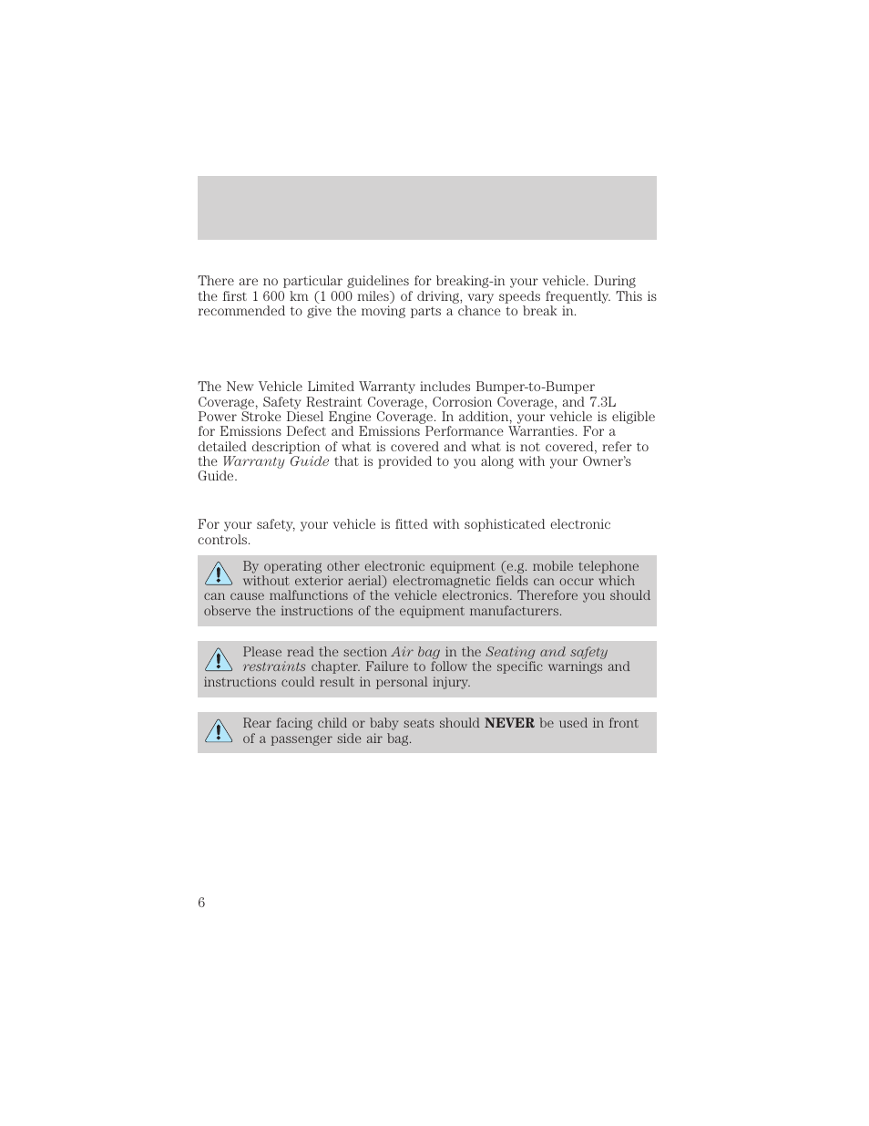 Introduction | FORD 2002 Windstar v.1 User Manual | Page 6 / 296
