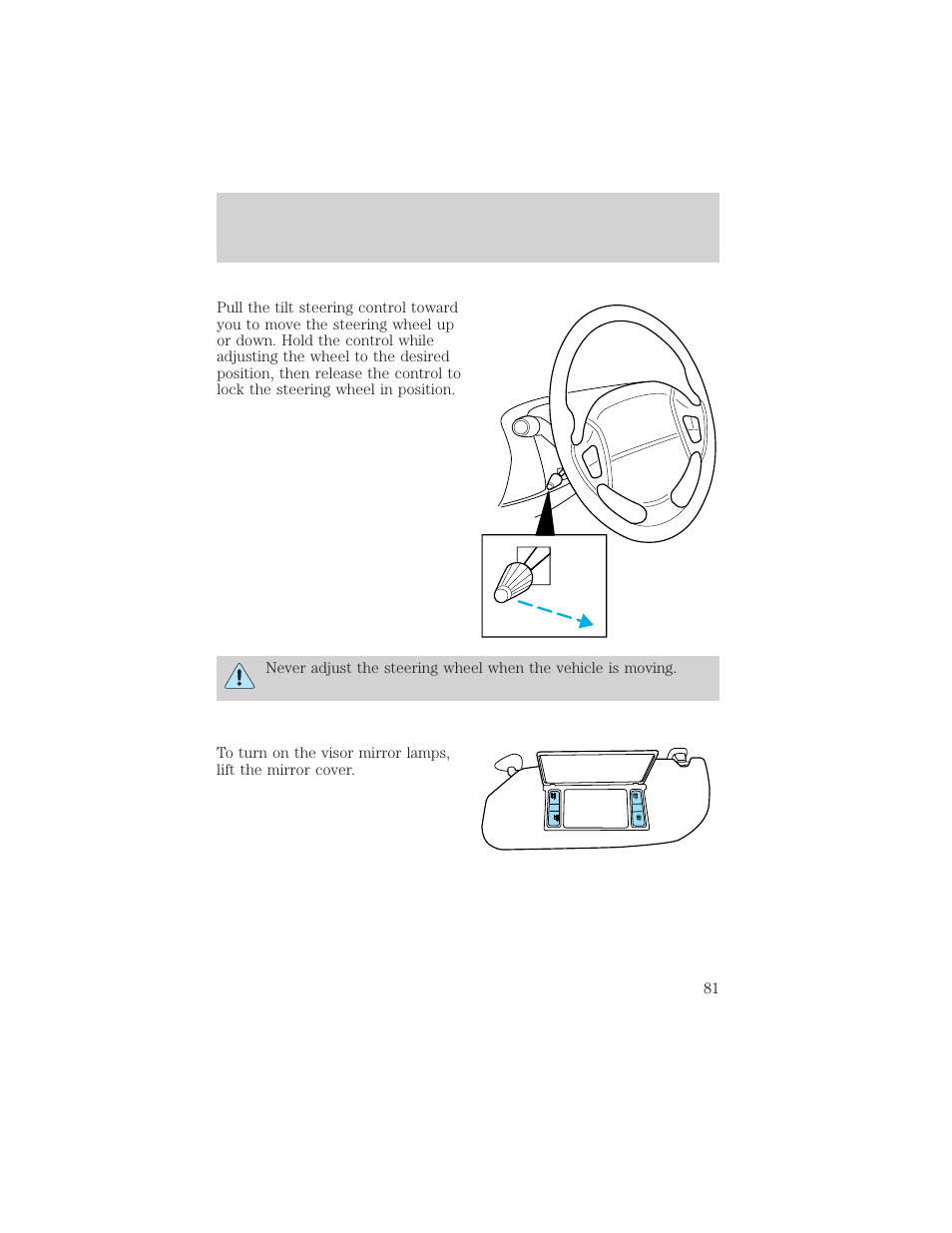 Driver controls | FORD 2002 Windstar v.1 User Manual | Page 81 / 296