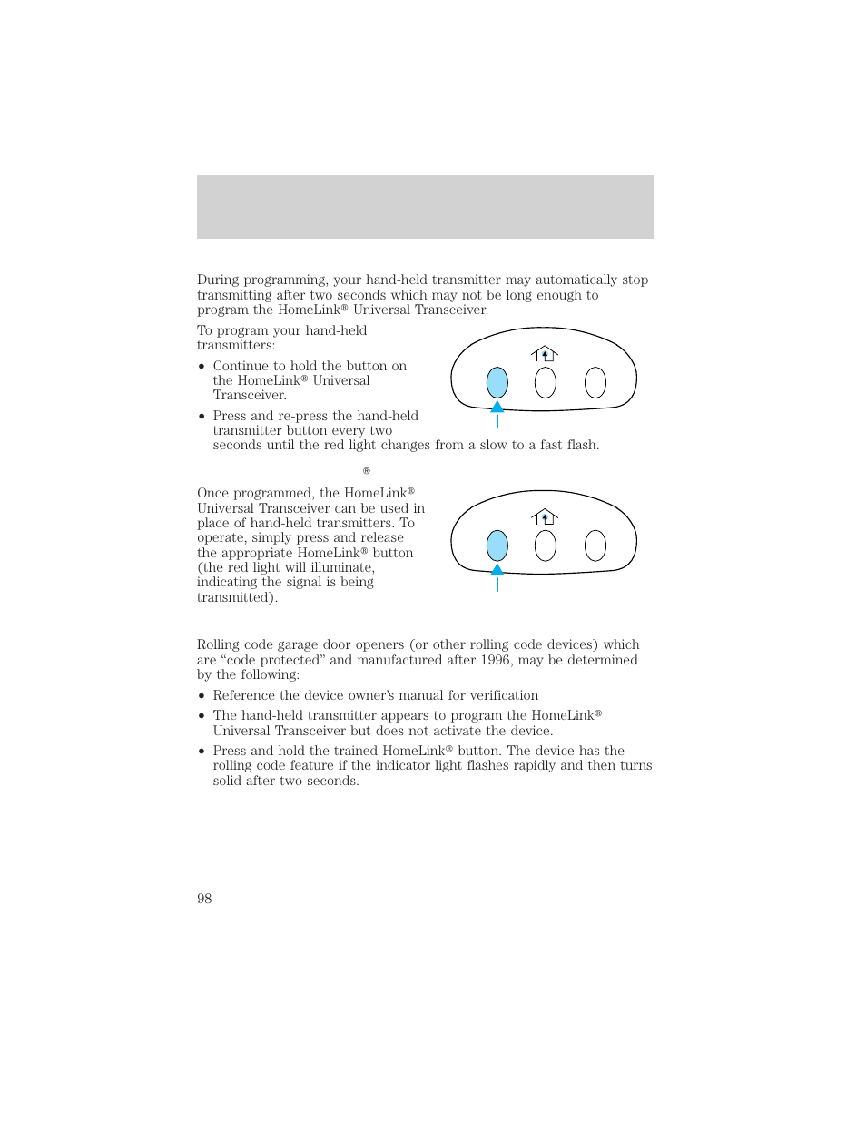 Driver controls | FORD 2002 Windstar v.1 User Manual | Page 98 / 296