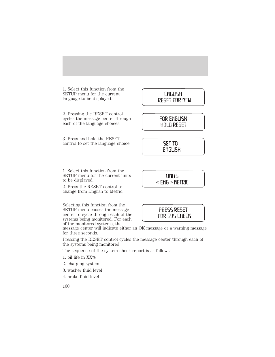 Driver controls | FORD 2002 Windstar v.2 User Manual | Page 100 / 288