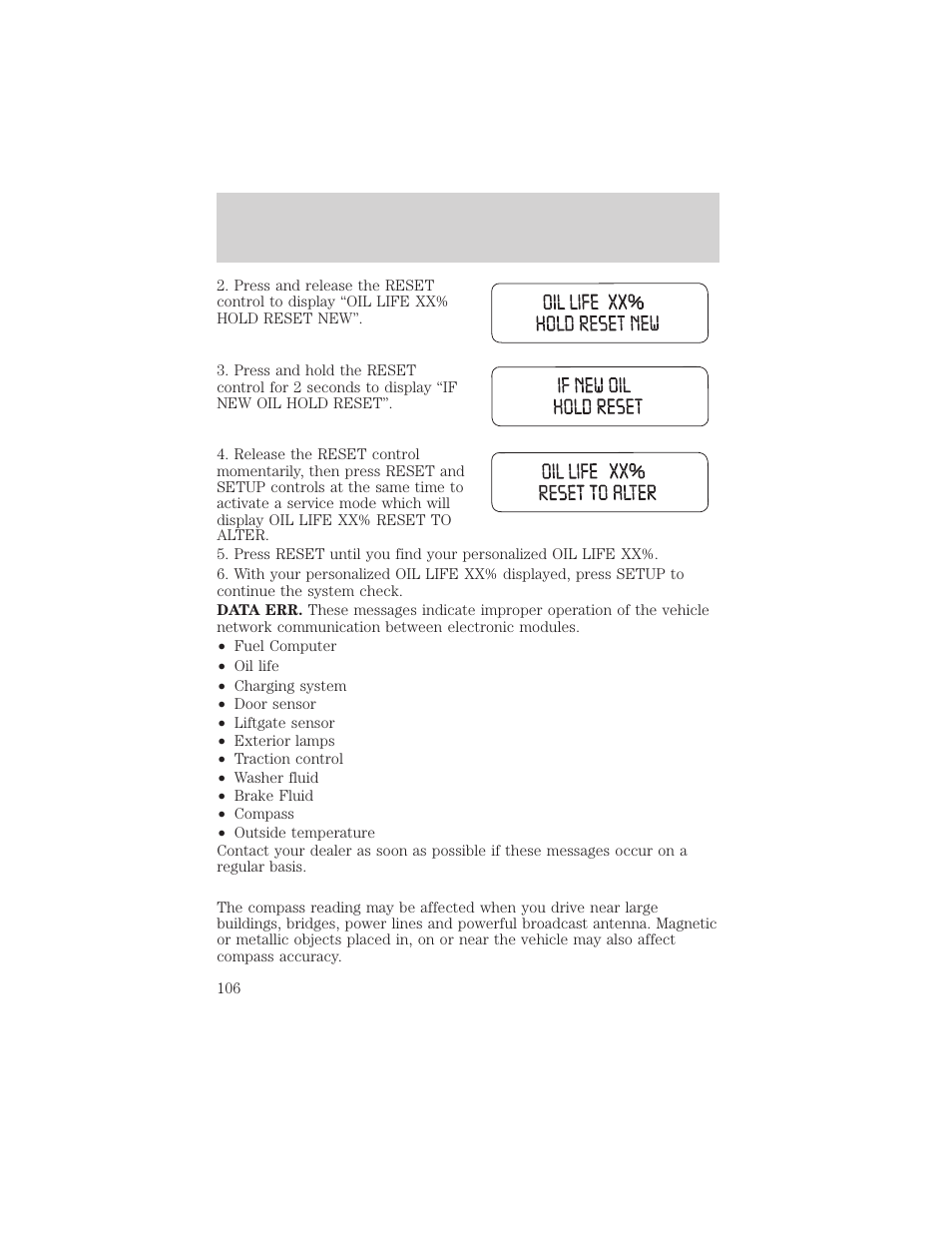 Driver controls | FORD 2002 Windstar v.2 User Manual | Page 106 / 288