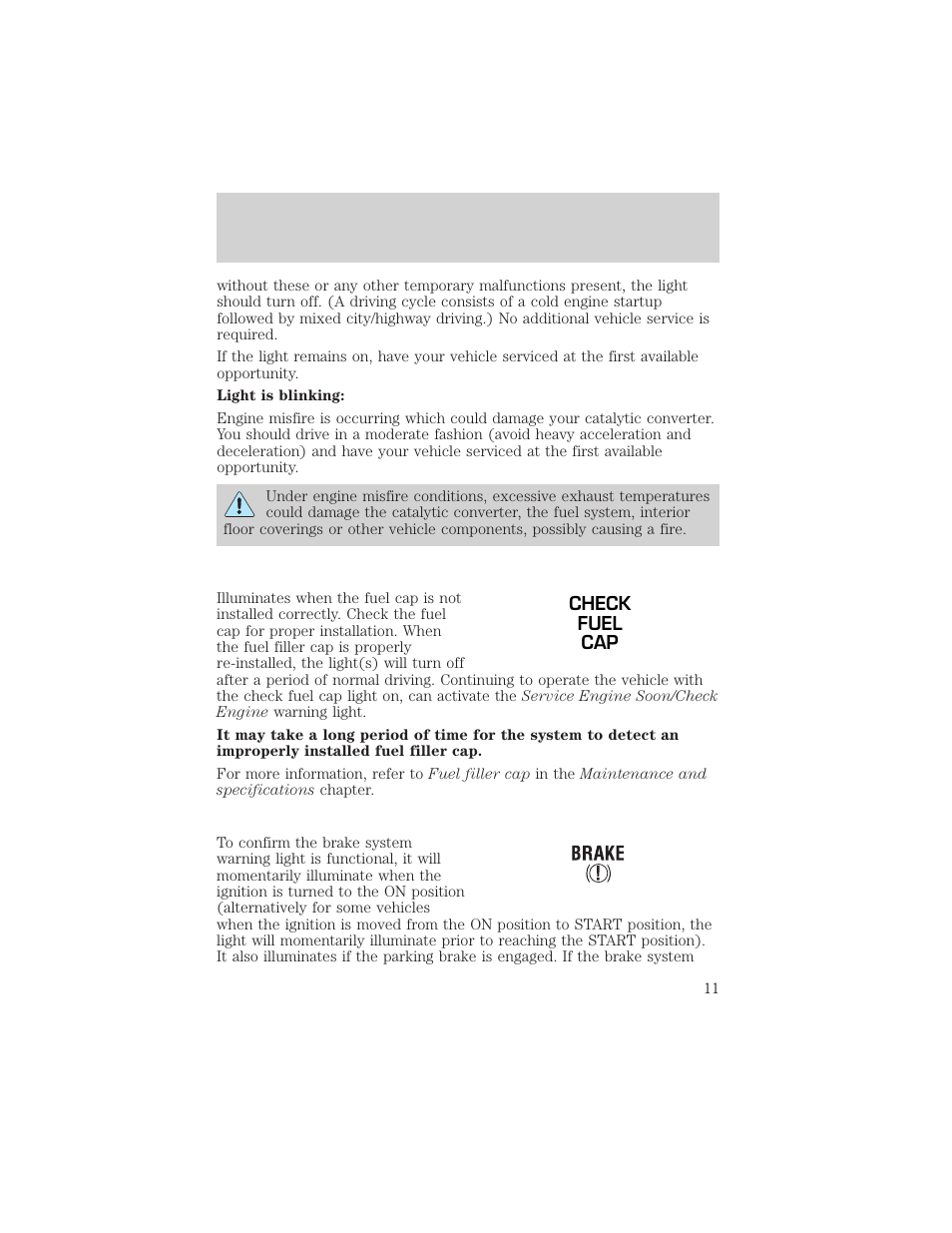 Instrument cluster | FORD 2002 Windstar v.2 User Manual | Page 11 / 288