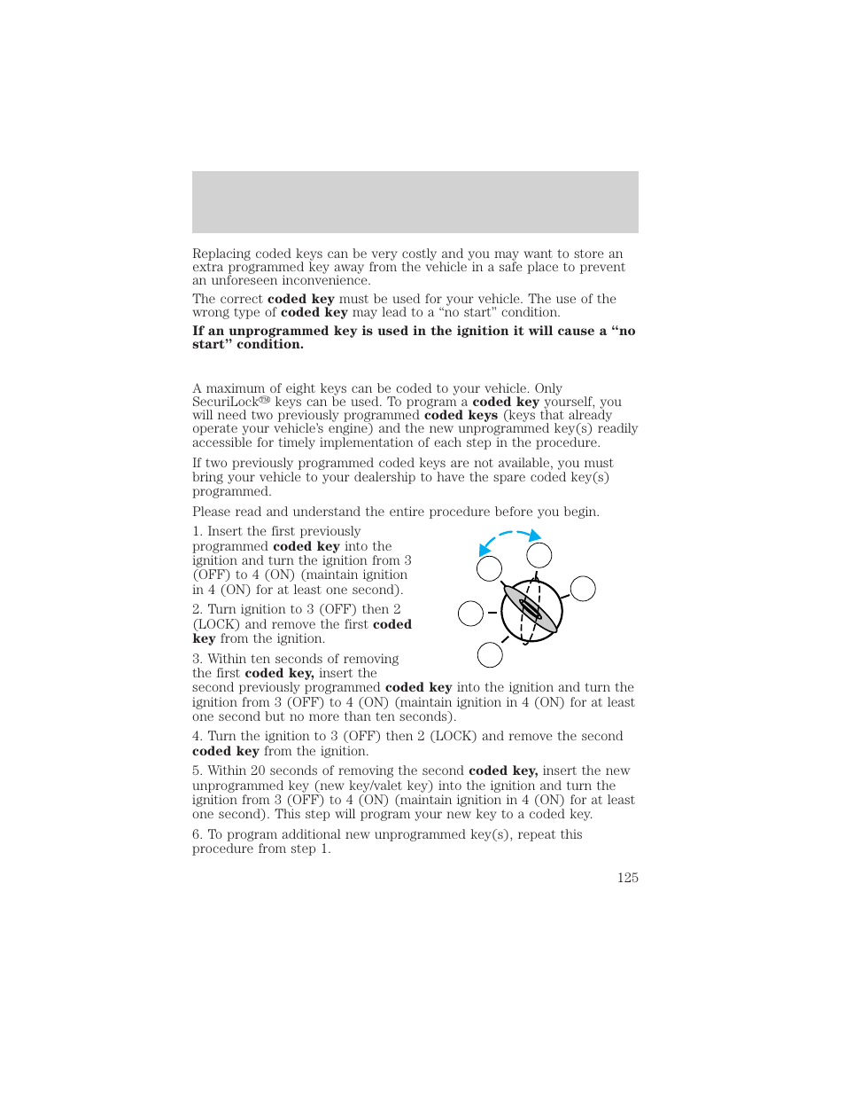 Locks and security | FORD 2002 Windstar v.2 User Manual | Page 125 / 288