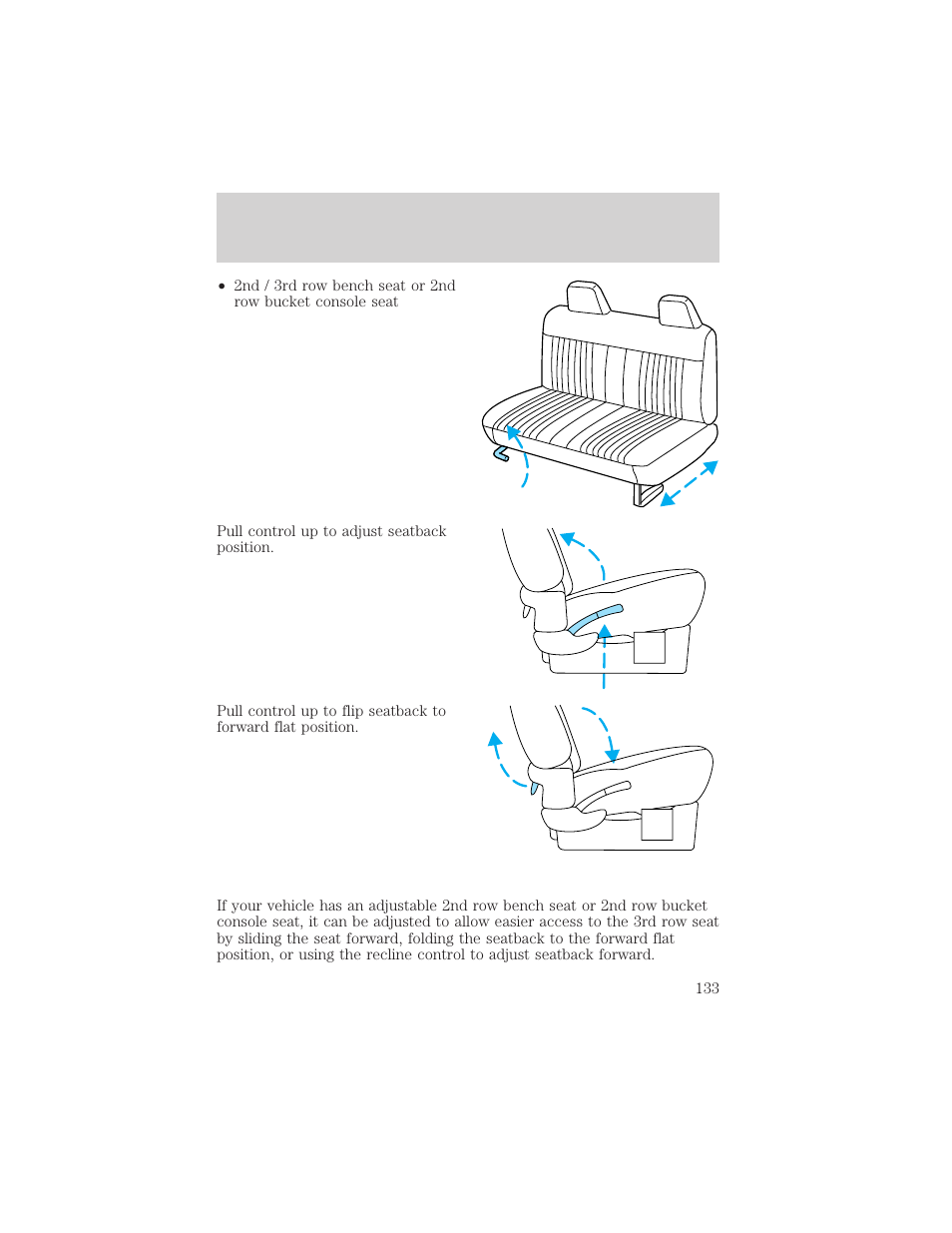 Seating and safety restraints | FORD 2002 Windstar v.2 User Manual | Page 133 / 288