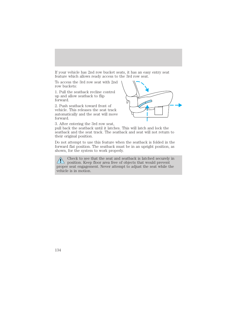 Seating and safety restraints | FORD 2002 Windstar v.2 User Manual | Page 134 / 288
