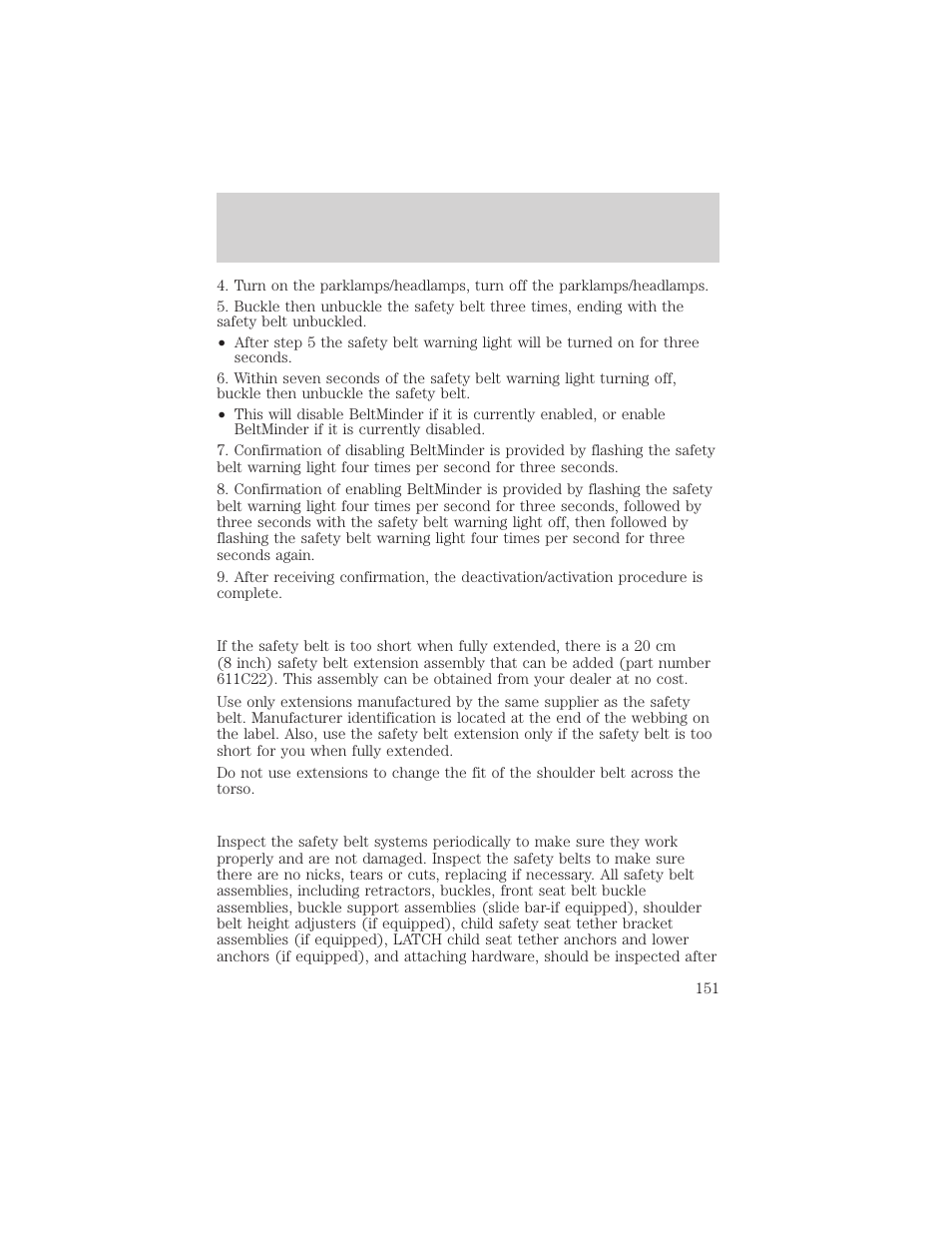 Seating and safety restraints | FORD 2002 Windstar v.2 User Manual | Page 151 / 288