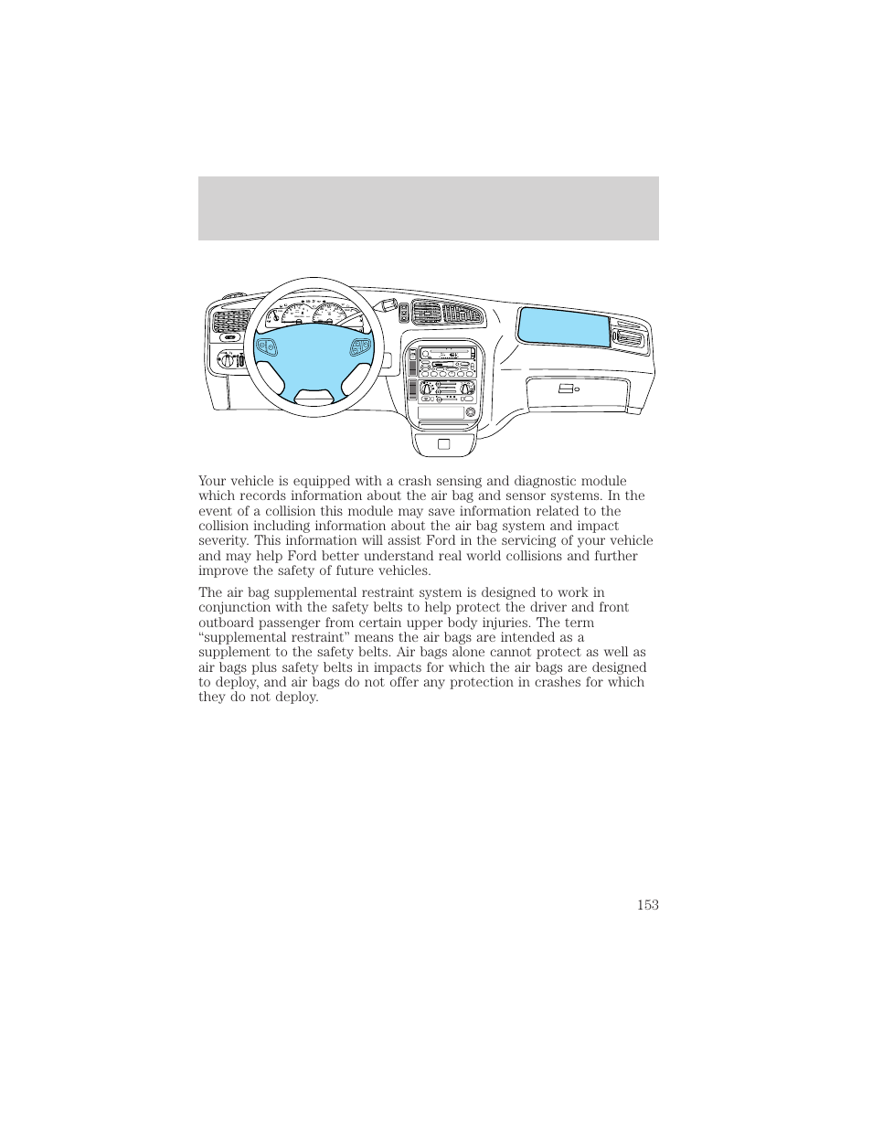 Seating and safety restraints | FORD 2002 Windstar v.2 User Manual | Page 153 / 288